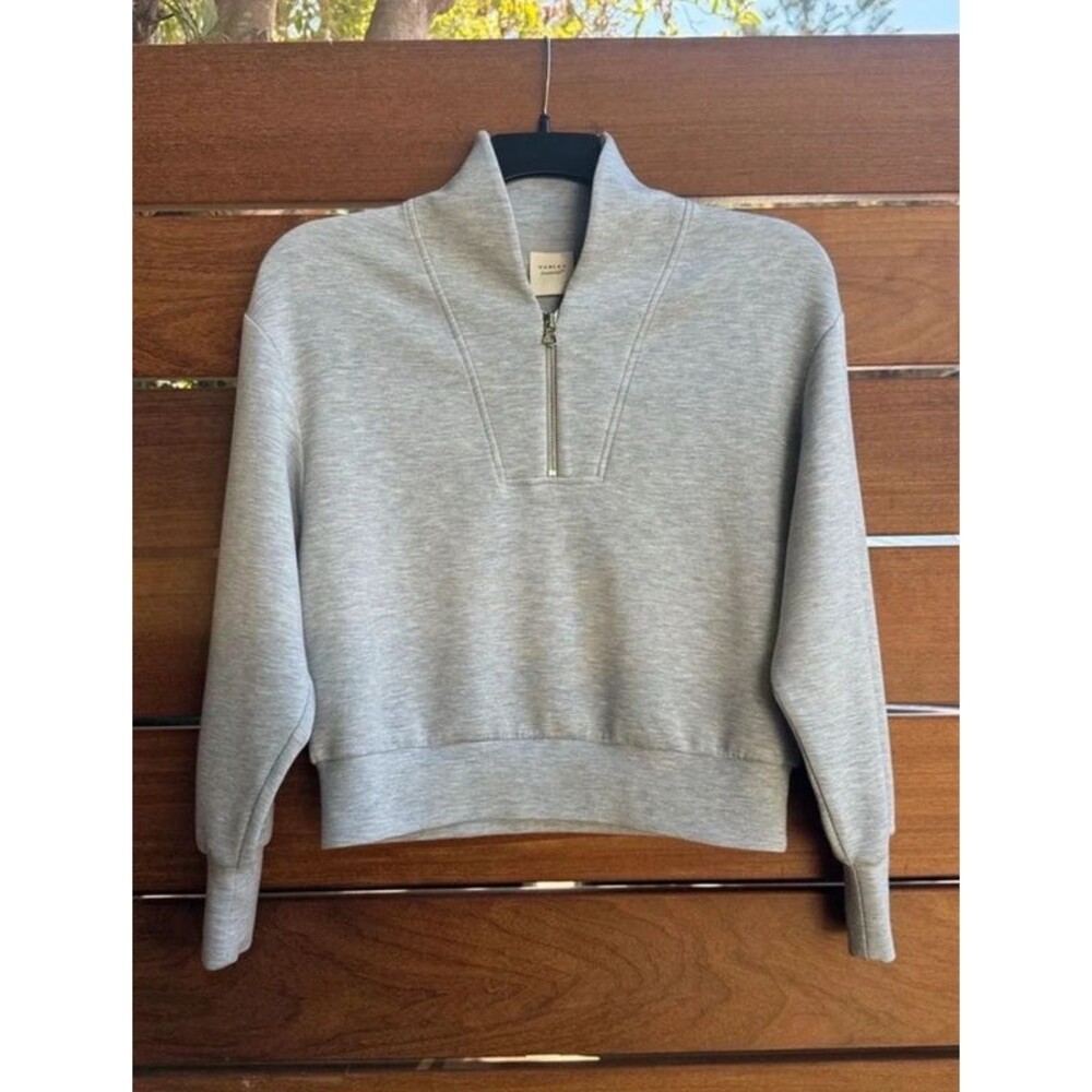 Varley Davidson DoubleSoft Half Zip Sweatshirt Light Blue Marl XS